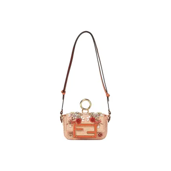 FENDI Baguette Denim Bag Accessory Extra Mini Women's Orange