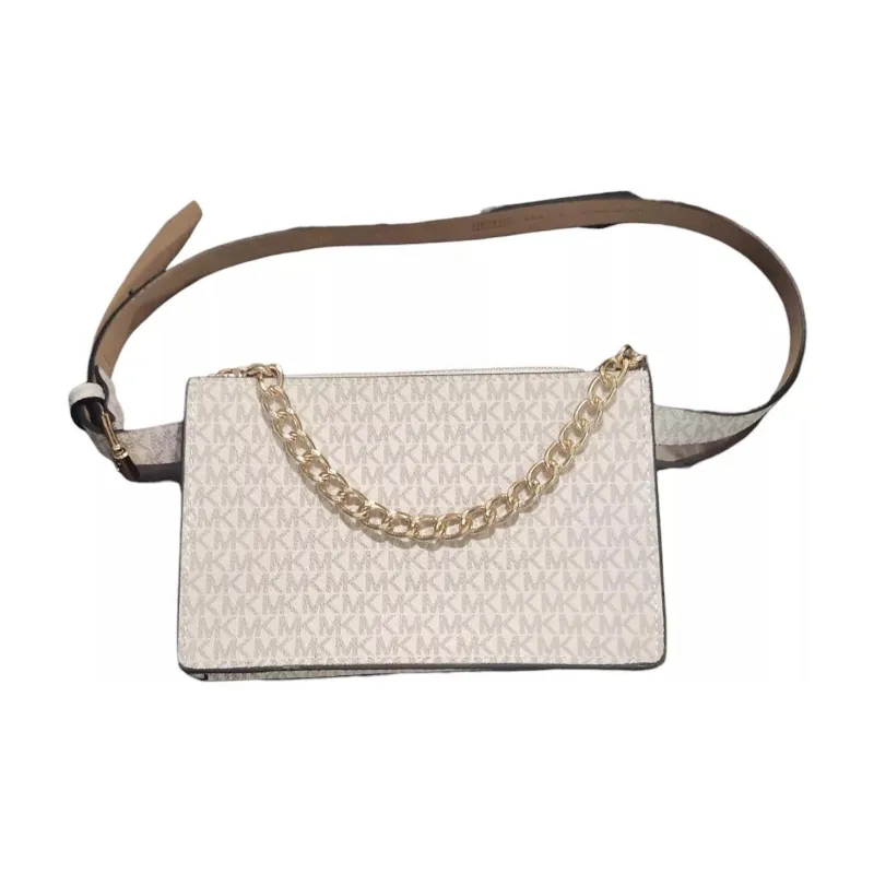 MICHAEL KORS MICHAEL KORS Luggage Collection Leather Fanny Pack Medium Size Women's Vanilla-0