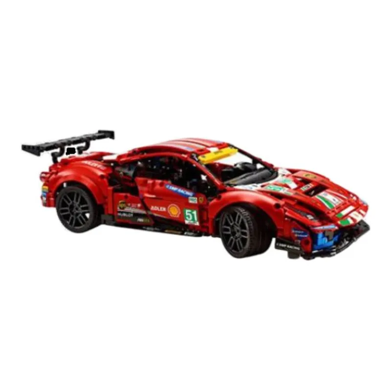 LEGO Ferrari 488 GTE Technology Technic Building Blocks 1677 Pcs 42125 Includes Souvenir Coin + Reusable Bag-0
