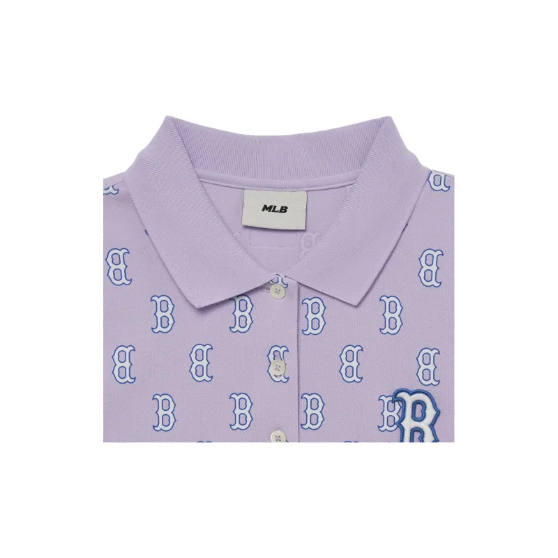 MLB Short Sleeved Dress Women's Purple-2
