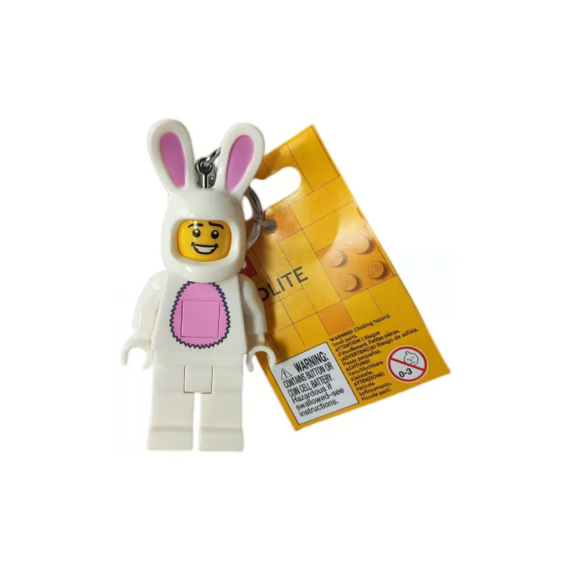 LEGO Figure Print Collection Rabbit Glow in The Dark Keychain Building Blocks 0 300 LGL KE73H-1