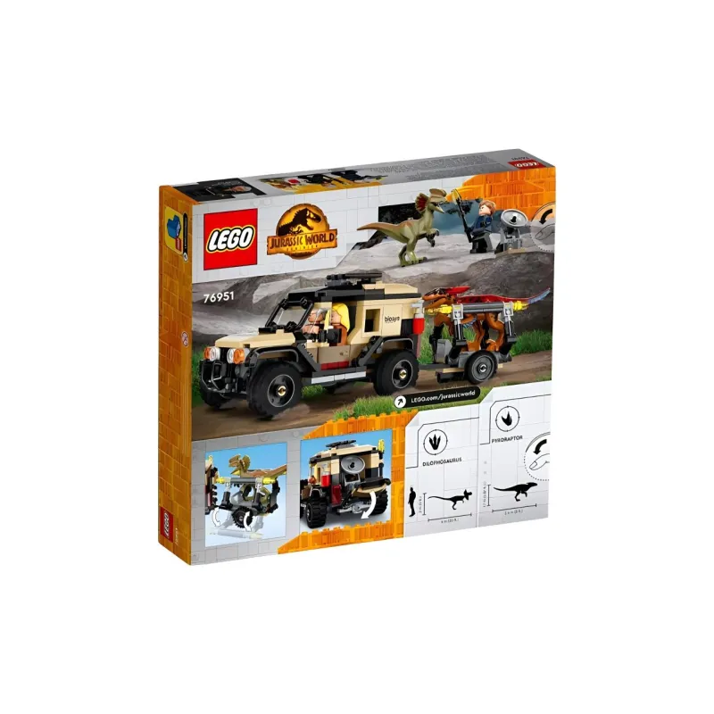 LEGO Pyroraptor & Dilophosaurus Transport Building Blocks 76951-3