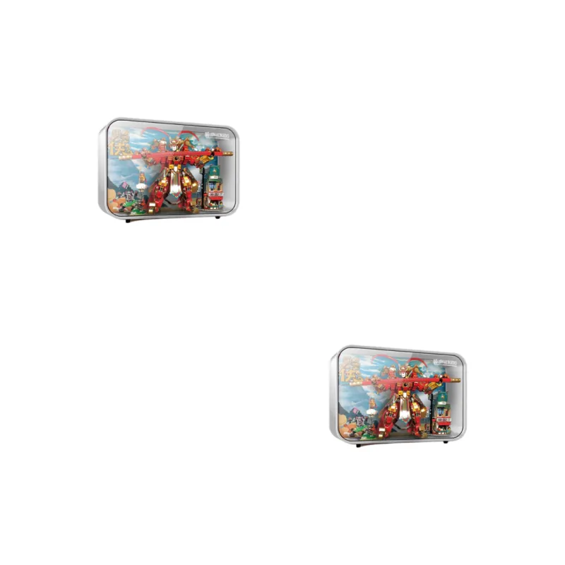 LEGO Little Monkey King Collection Sun Wukong Ultimate Transforming Mecha & Display Case White Building Blocks 80045 1-4