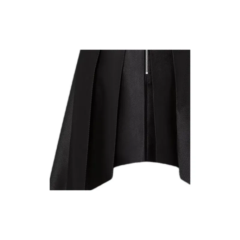 LOUIS VUITTON Asymmetrical Box Pleat Twill Skirt-4