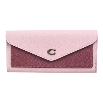 COACH Wyn Leather Wallet Small Size Women's Pink & Fuchsia