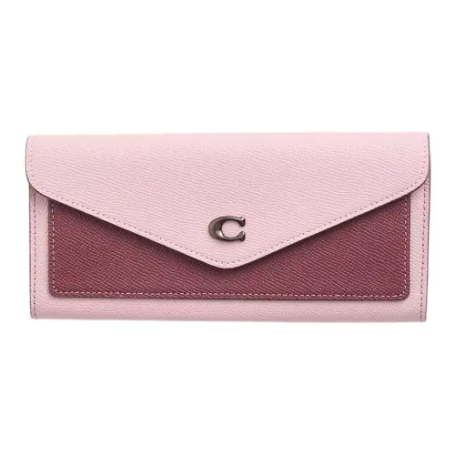 COACH Wyn Leather Wallet Small Size Women's Pink & Fuchsia