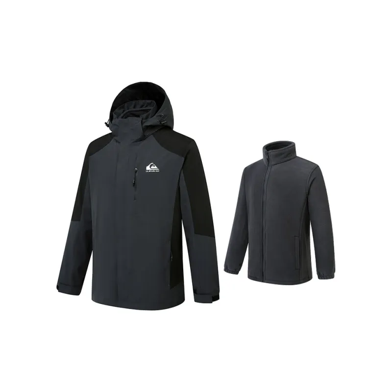 Quiksilver Hiking Water-Resistant Windproof And Rainproof Windbreaker Jacket Unisex-2