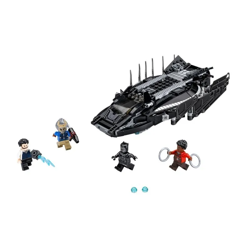 LEGO Super Hero Collection Black Panther Royal Raptor Fighter Attack Building Blocks 358 76100-1