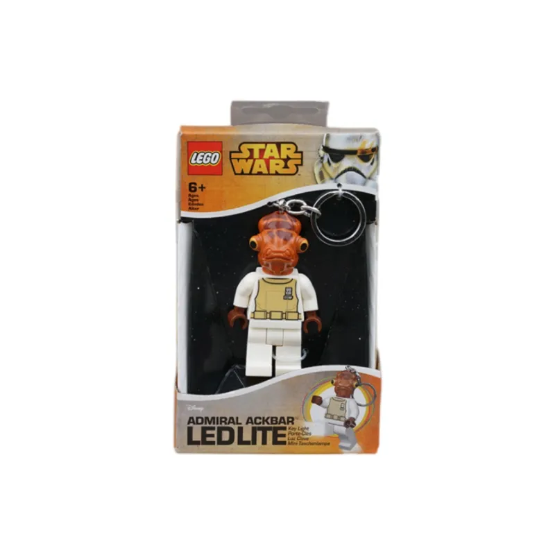 LEGO Star Wars Collection Star Wars Characters Admiral Akbar LED Light Keychain Building Blocks LE-KE59-0
