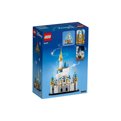 LEGO Mini Disney Castle & Small Gemstone Unibody Crescent Pink Display Case Building Blocks 40478 1