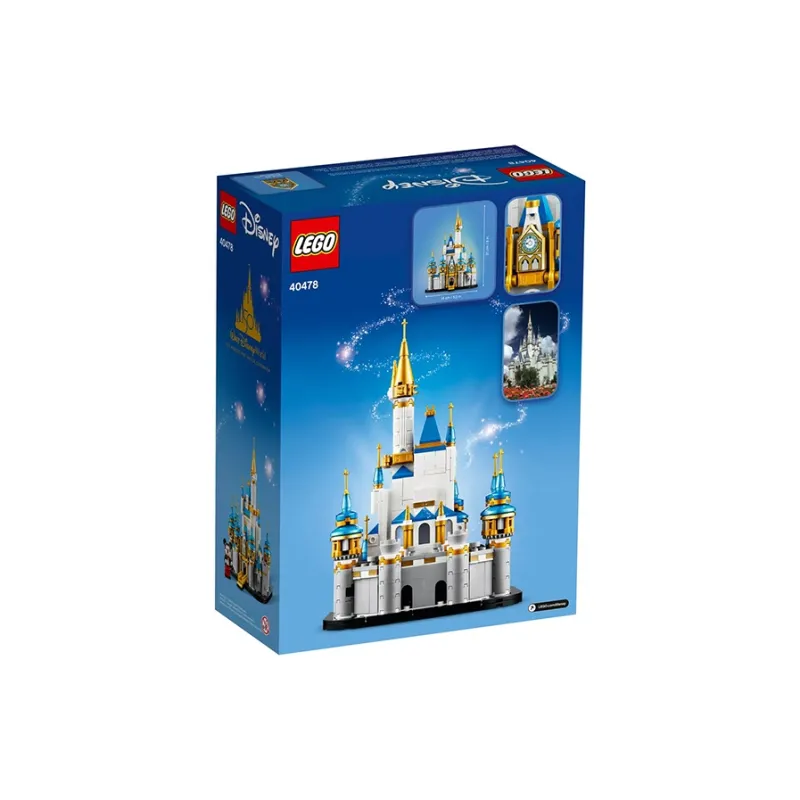 LEGO Mini Disney Castle & Small Gemstone Unibody Crescent Pink Display Case Building Blocks 40478 1-2