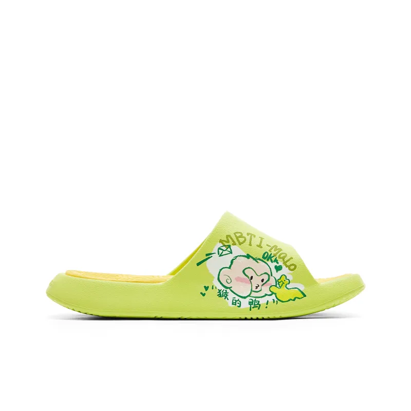 PEAK Extreme National Creativity Slip-Resistant Abrasion-Resistant Sports Slippers Men's Grass Green Mustard Yellow-1