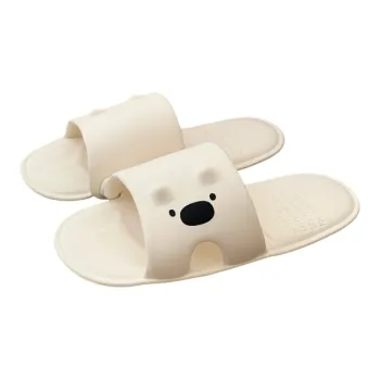 Thin Strips Slippers Unisex, White