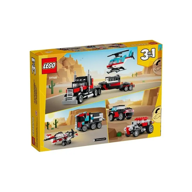 LEGO Creator Helicopter Flat Transport Vehicle Building Blocks 270pcs 31146 1-2