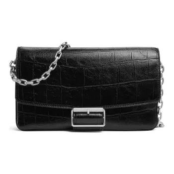 CHARLES&KEITH PU Shoulder Bag Medium Size Women's Noir Black