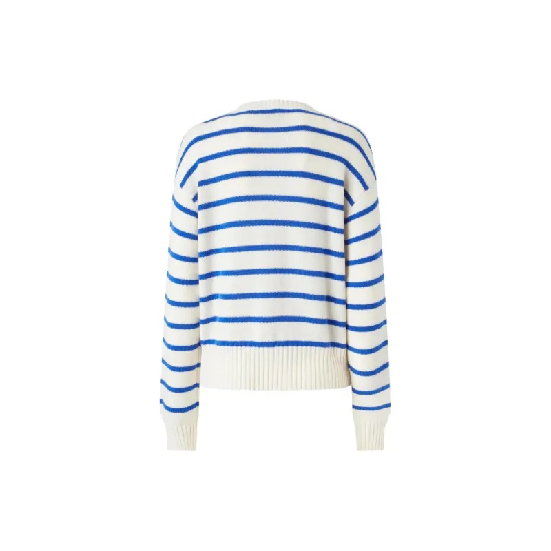 PINKO Love Birds Intarsia Striped Jumper-1