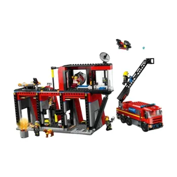 LEGO Fire Station With Fire Truck Building Blocks 60414