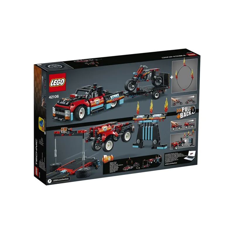 LEGO Technic Truck And Motorcycle Stunt Performance Building Blocks 42106-4