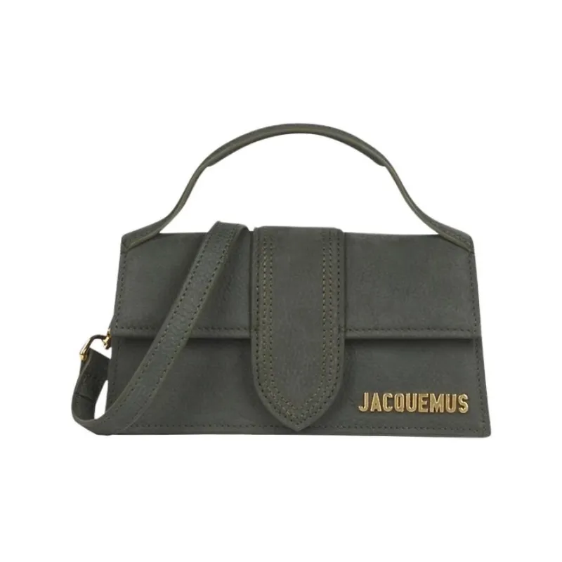 Jacquemus Leather Handbag, Shoulder Bag, Crossbody Bag Women's Dark Green-3
