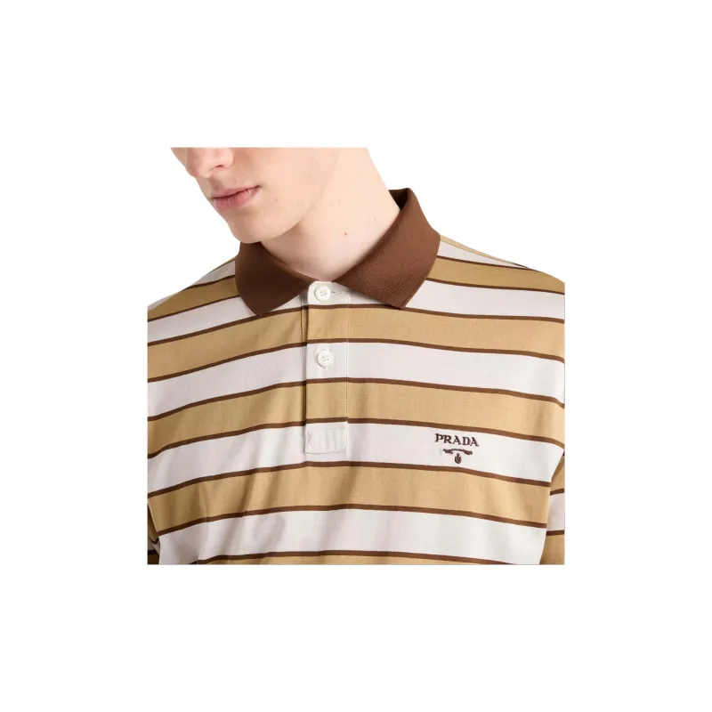 PRADA Polo Shirts Men Camel-4