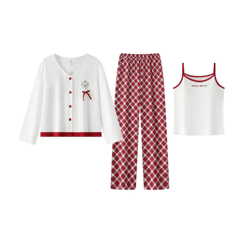 Gongdie x Disney Pajama Set Women's White Gift Box Set-2