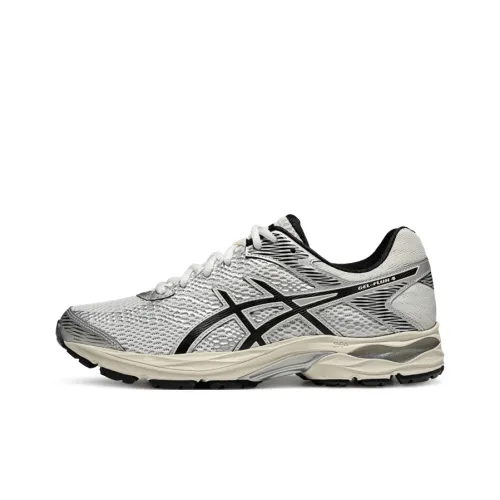 Asics Gel Flux 4 Anti Slip Wear Resistant Low Top Casual Running Shoes Men's White Silver