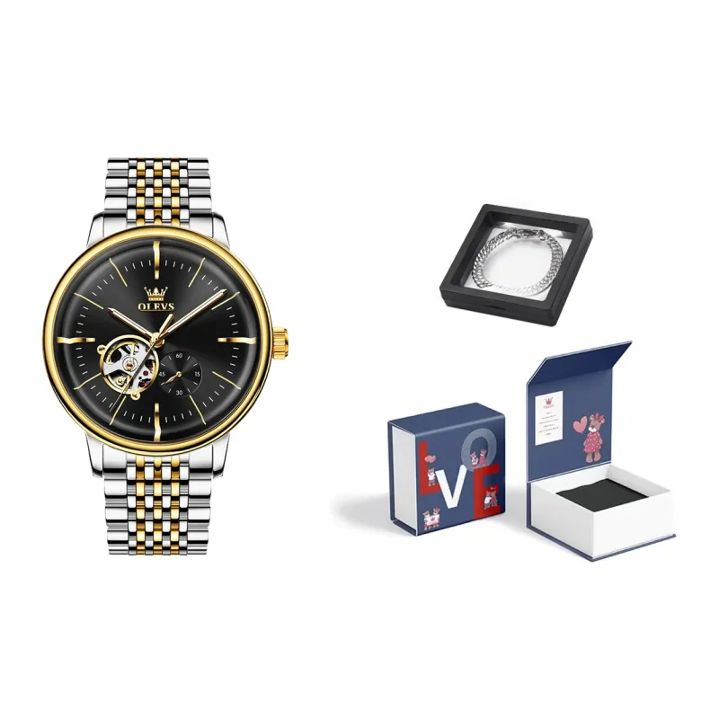 OLEVS Minimalist Series Mechanical Movement Watch Men's Watches White Dial-2