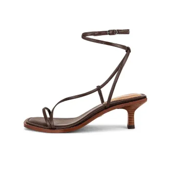 SAM EDELMAN Dominique Sandal One Strap Sandals 5cm Women's Dark Chocolate Clarity