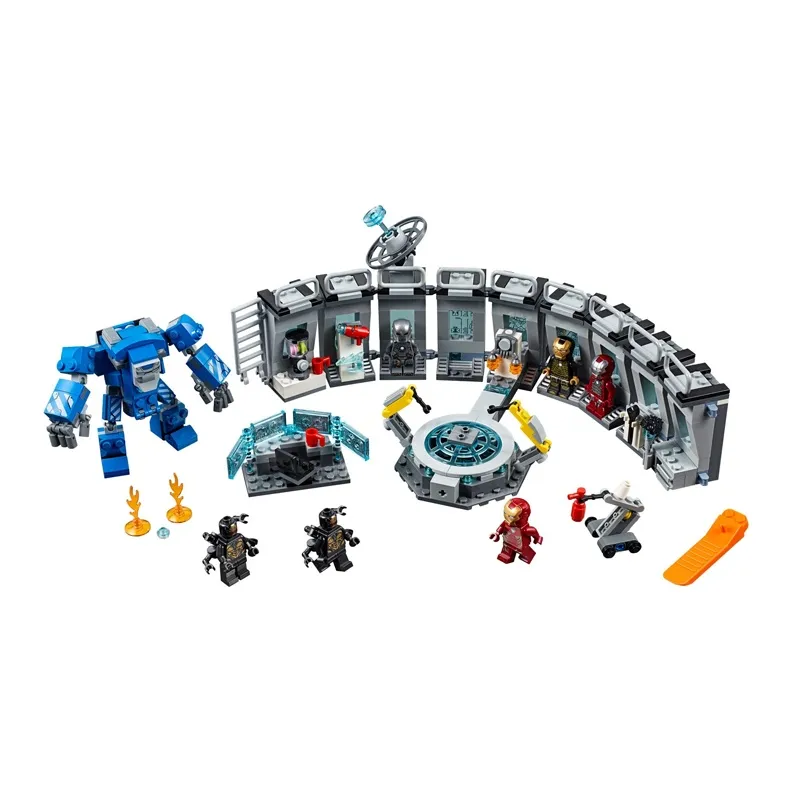 LEGO Super Hero Collection Marvel The Avengers Iron Man Armor Exhibition Hall Building Blocks 0-300pcs 76125-0