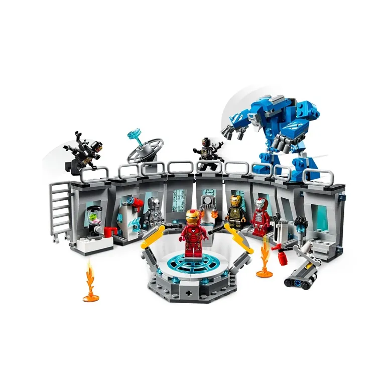 LEGO Super Hero Collection Marvel The Avengers Iron Man Armor Exhibition Hall Building Blocks 0-300pcs 76125-1