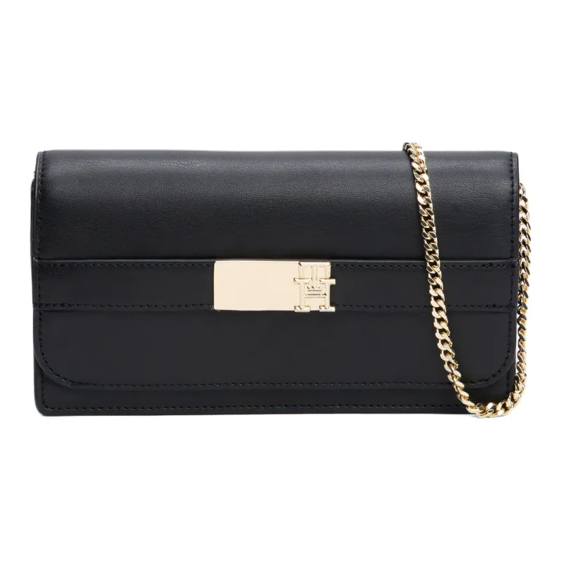 Tommy Hilfiger Heritage Polyurethane Clutch Women's Black-0