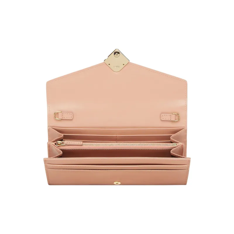 FENDI FF Diamonds Series Calfskin Shoulder Bag Crossbody Bag Wallet Women's Pink-3