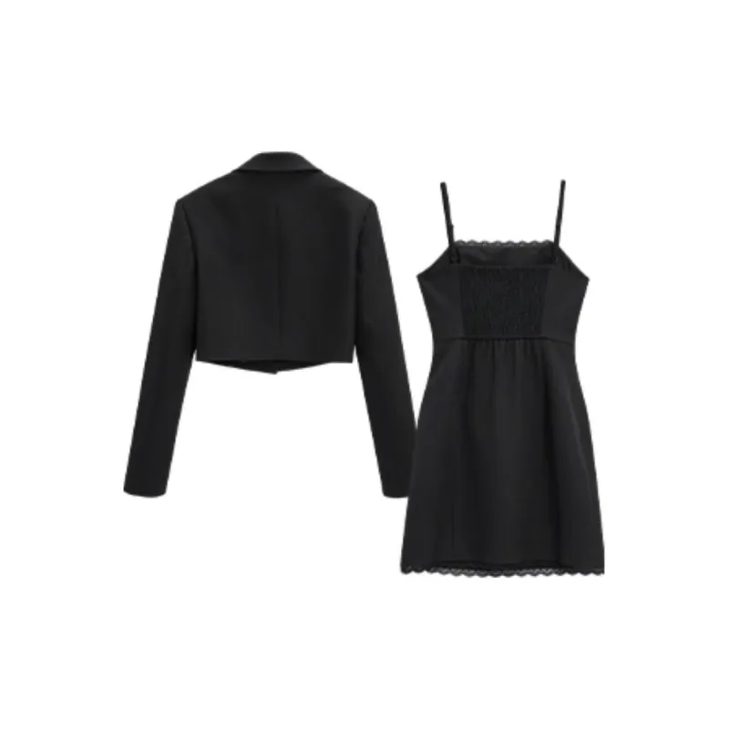 Love To Serve Skirt Set Women's Black-1