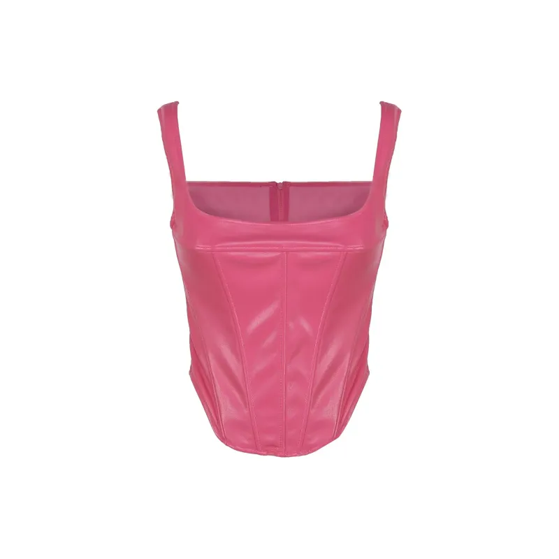 THE ANDAMANE Corset style Cropped Top-1