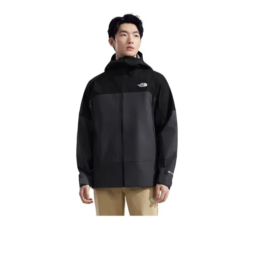 THE NORTH FACE SS25 Water Resistant Windproof Breathable Rainproof Windbreaker Jacket Men's Dark Gray/Cosmic Black
