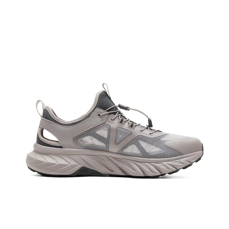 PEAK Cushioning Rebound Wear-Resistant Breathable Slip-Resistant Low-Top Running Shoes Men's Giant Stone Gray-1