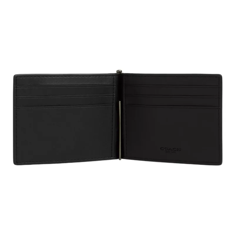 COACH SignatureCanvas Coated Canvas Wallet Mini Women's Charcoal Gray-6