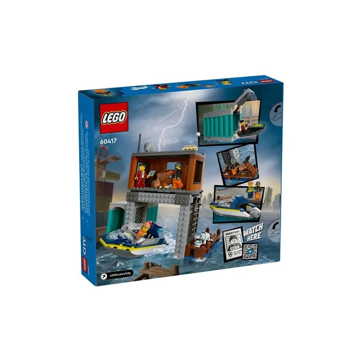 LEGO City Collection Police Patrol Boat Large Pursuit Building Blocks 311pcs 60417-1