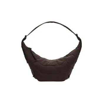 Lemaire Nylon Croissant Bag Shoulder Bag Medium Size Unisex Dark Chocolate Clarity