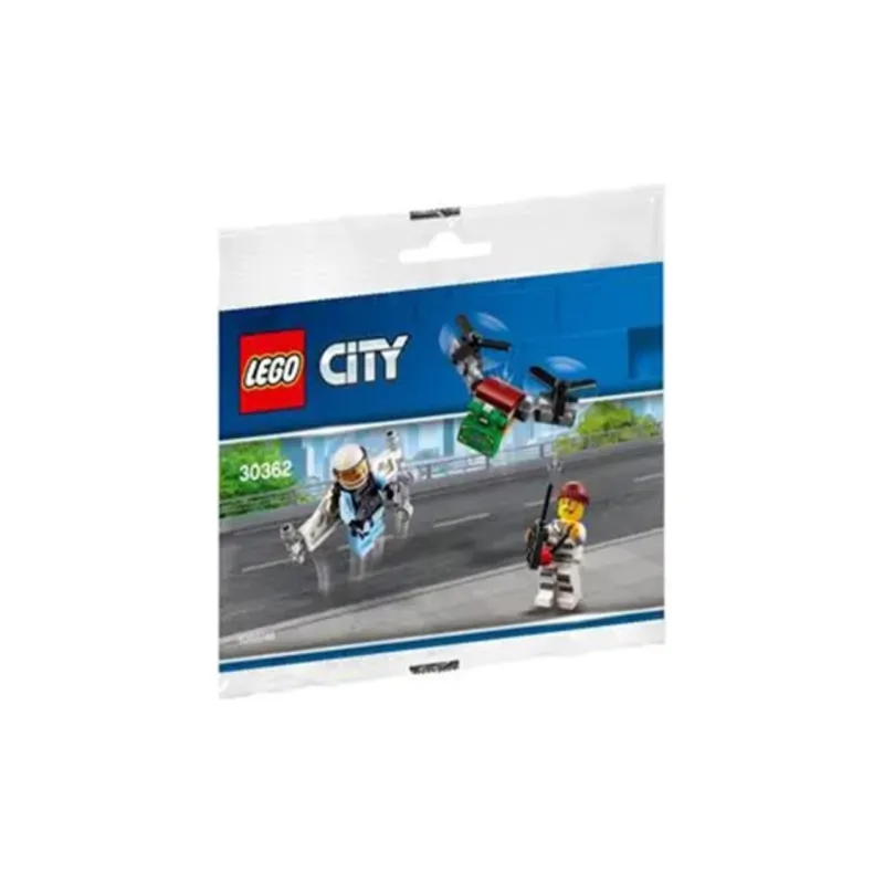 LEGO City Collection Police Aviation Backpack, Modular Pack Building Blocks 33pcs 30362-3