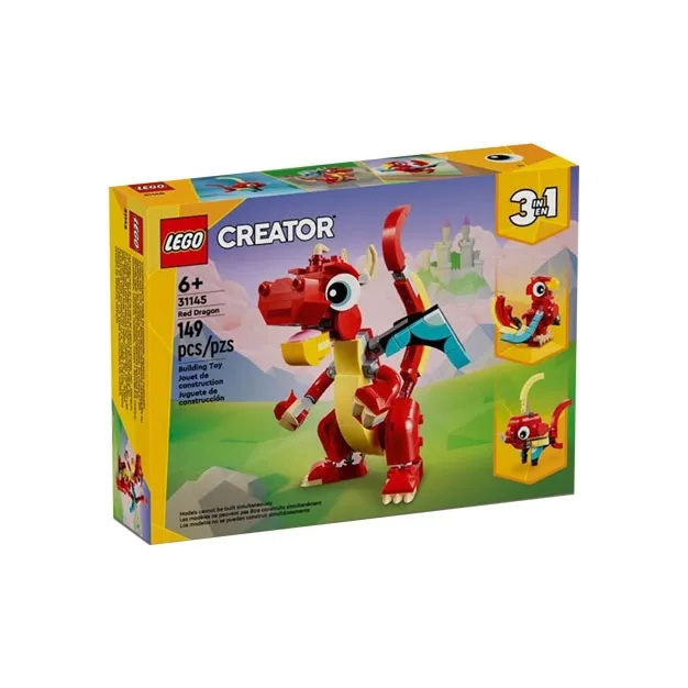 LEGO Creator Red Flying Dragon Building Blocks 149pcs 31145-2