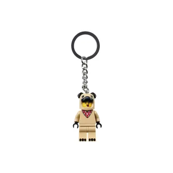 LEGO French Bull Dog Guy Key Chain Building Blocks 854158