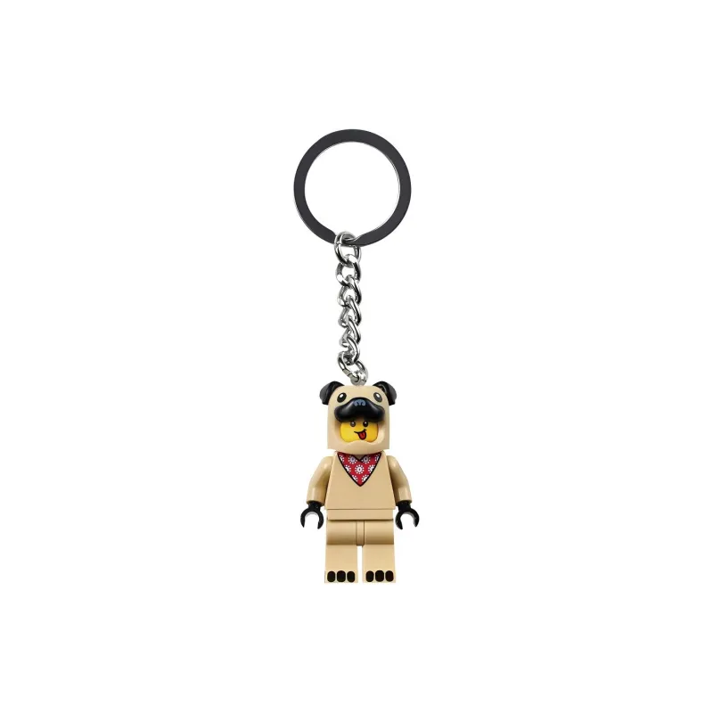 LEGO French Bull Dog Guy Key Chain Building Blocks 854158-0
