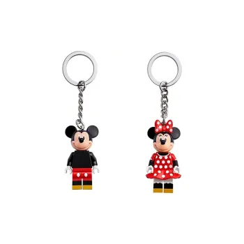 LEGO Mickey Mouse, Minnie Mouse Couple Keychain 853998+853999 Anime / Games Pendants