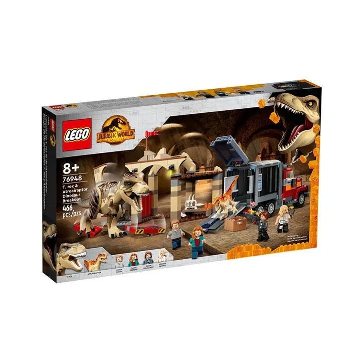LEGO Jurassic World Collection Tyrannosaurus Rex And Savage Dinosaur Building Blocks 466 Pcs 76948-1