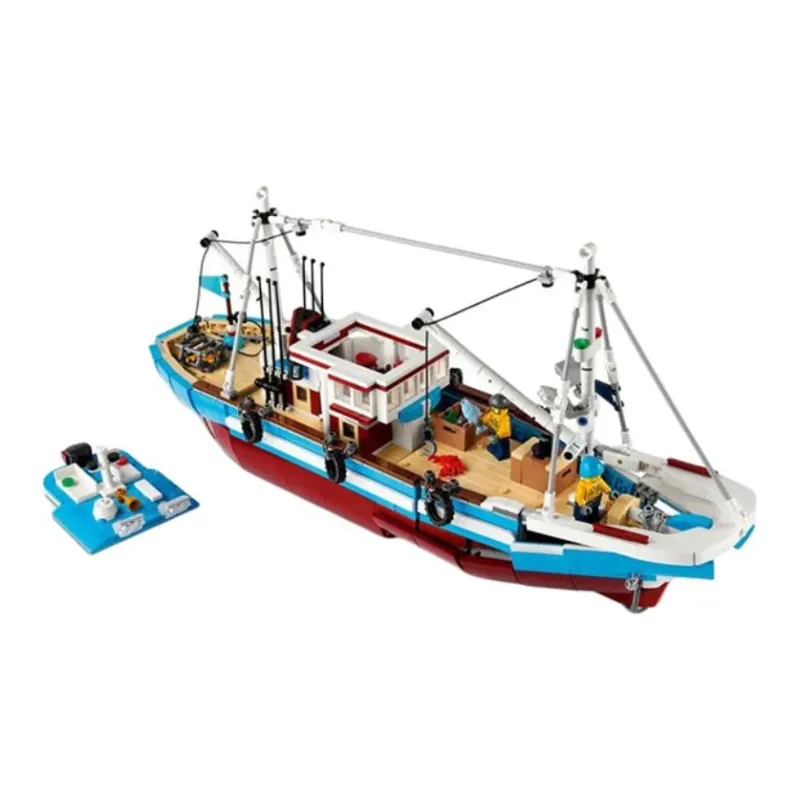 LEGO Bricklink Large Fishing Boat Building Blocks 1609pcs 910010-3