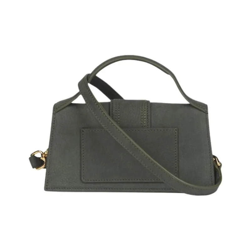 Jacquemus Leather Handbag, Shoulder Bag, Crossbody Bag Women's Dark Green-4
