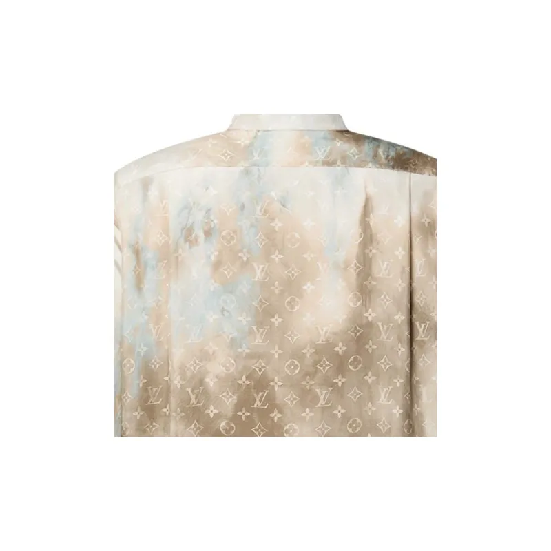 LOUIS VUITTON Collarless Monogram Cloud Shirt-5