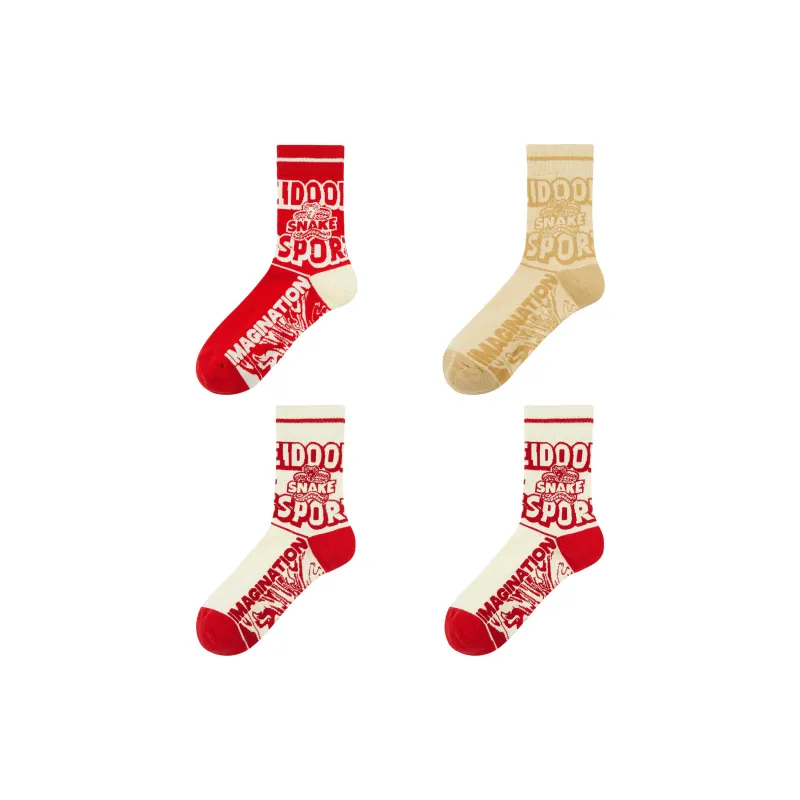 VEIDOORN Knee High Socks Unisex 4 Pack-13