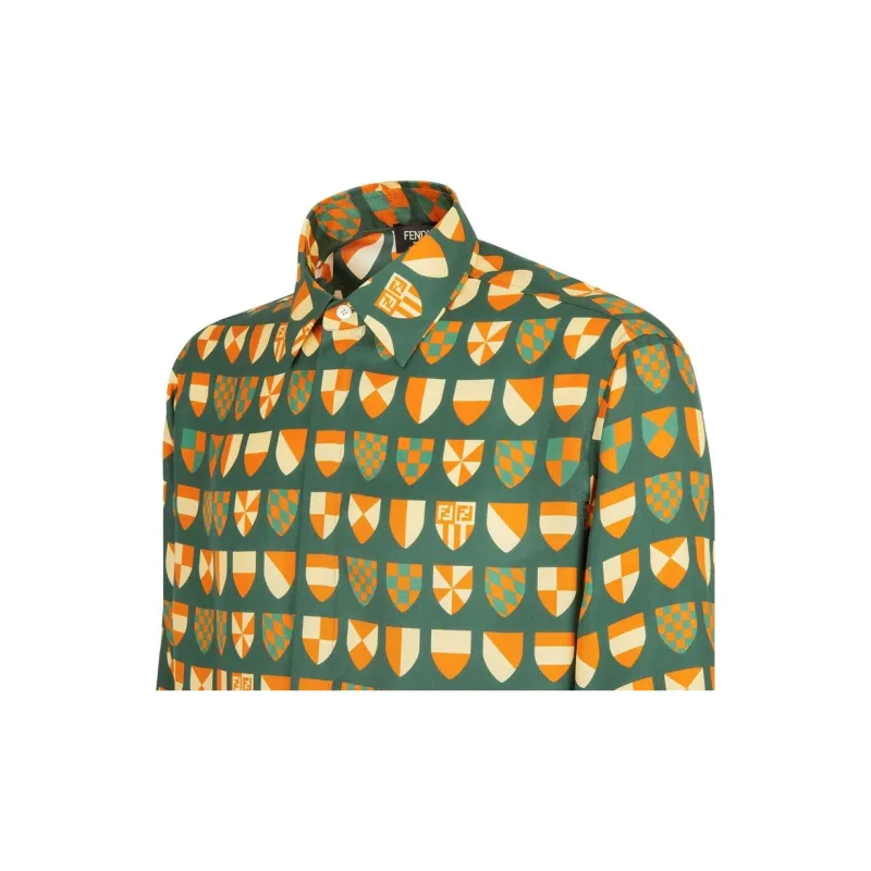 FENDI Ff Araldic print Shirt-3